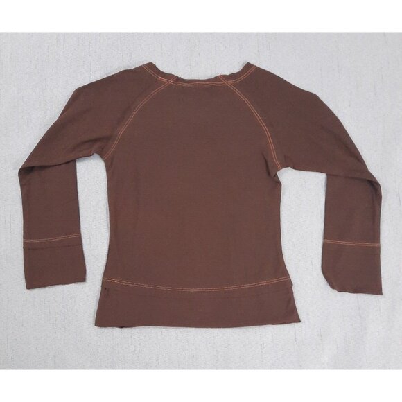 Little Mass Girls Outfit 6 Brown Yarn Top & Blue Flare Jeans Y2K Boho 2000s - Picture 4 of 16